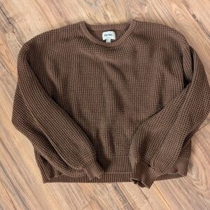 Rhythem Cropped Waffle Knit Sweater
